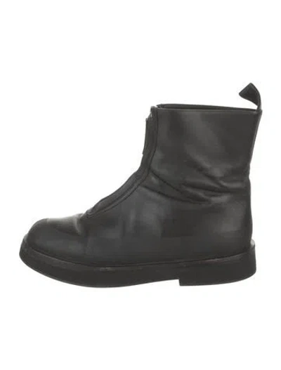 Pre-owned Neous Leather Combat Boots In Black
