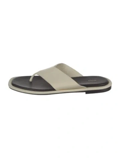 Pre-owned Neous Leather Flip Flops In Black