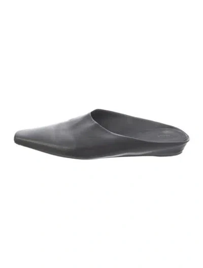 Pre-owned Neous Leather Mules In Gray