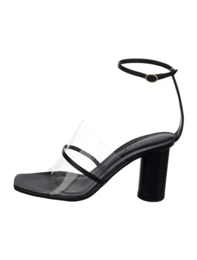 Pre-owned Neous Leather Sandals In Black