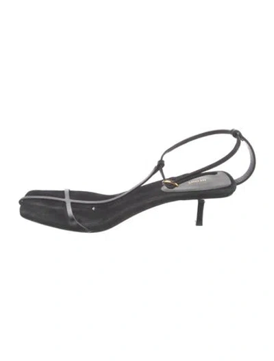 Pre-owned Neous Leather Sandals In Black