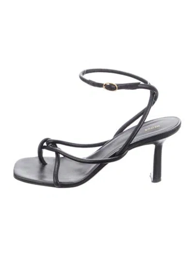 Pre-owned Neous Leather Sandals In Black