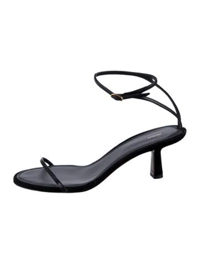 Pre-owned Neous Leather Sandals In Black