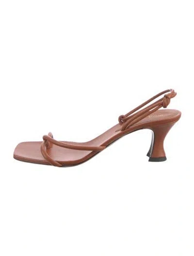 Pre-owned Neous Leather Sandals In Brown