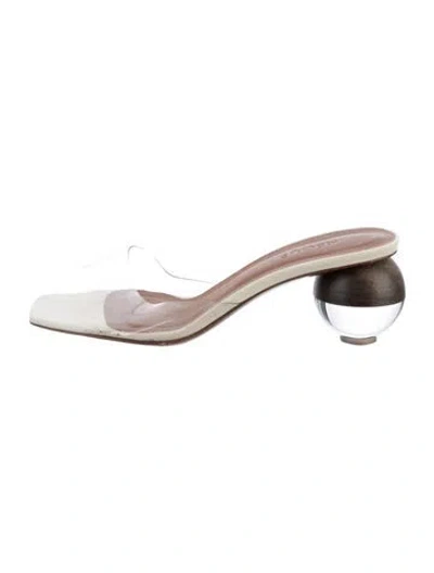 Pre-owned Neous Leather Sandals In Clear