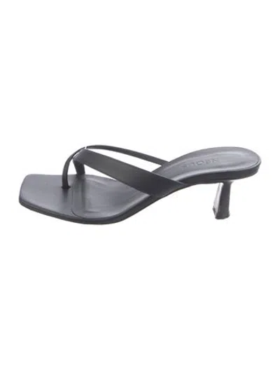 Pre-owned Neous Leather Sandals In Grey