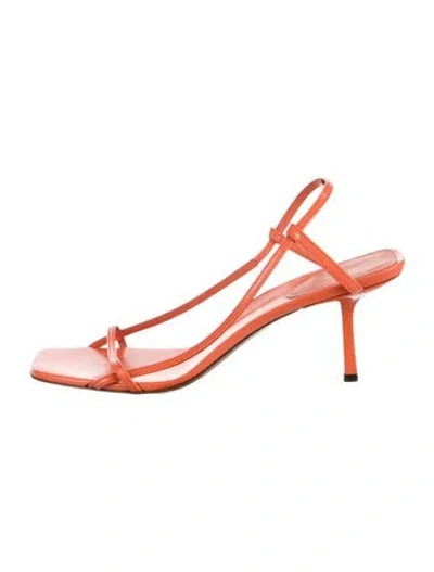 Pre-owned Neous Leather Sandals In Orange