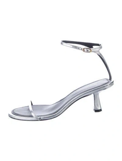 Pre-owned Neous Leather Sandals In Silver