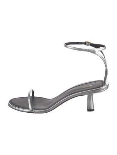Pre-owned Neous Leather Sandals In Silver