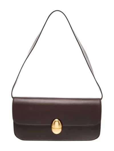 Pre-owned Neous Leather Shoulder Bag In Brown/grey