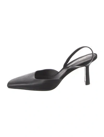 Pre-owned Neous Leather Slingback Pumps In Black