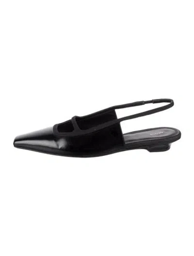 Pre-owned Neous Leather Slingback Pumps In Black