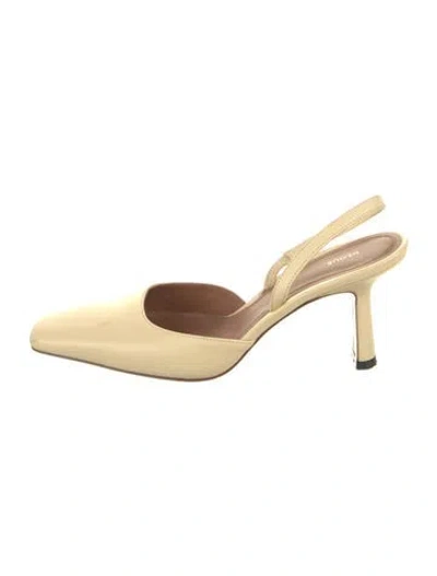 Pre-owned Neous Leather Slingback Pumps In Neutral