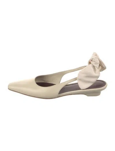 Pre-owned Neous Leather Slingback Pumps In Neutrals