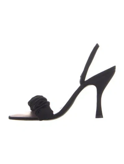 Pre-owned Neous Leather Slingback Sandals In Blue