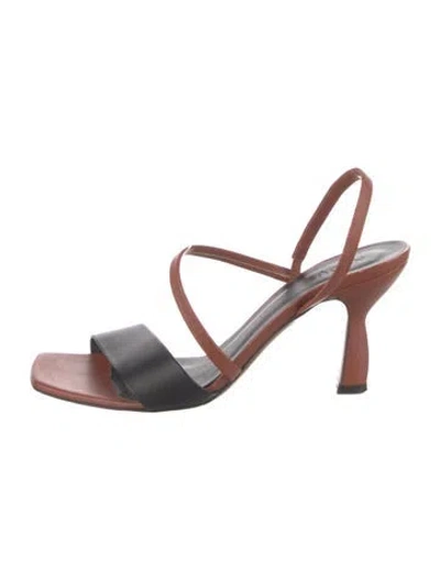 Pre-owned Neous Leather Slingback Sandals In Multi