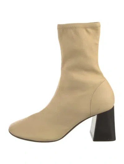 Pre-owned Neous Leather Sock Boots In Neutral
