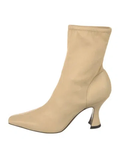 Pre-owned Neous Leather Sock Boots In Neutral