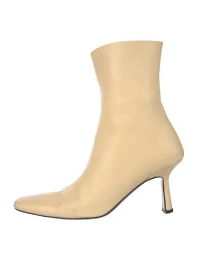 Pre-owned Neous Leather Sock Boots In Yellow
