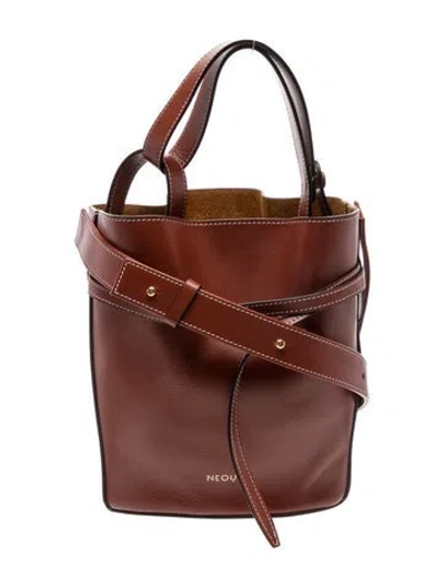 Pre-owned Neous Leather Top Handle Bag In Brown