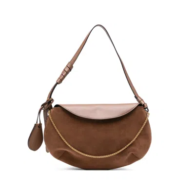 Neous Libra Chain Shoulder Bag In Brown