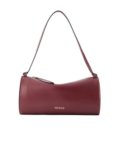 Neous Gemini Leather Shoulder Bag In Red