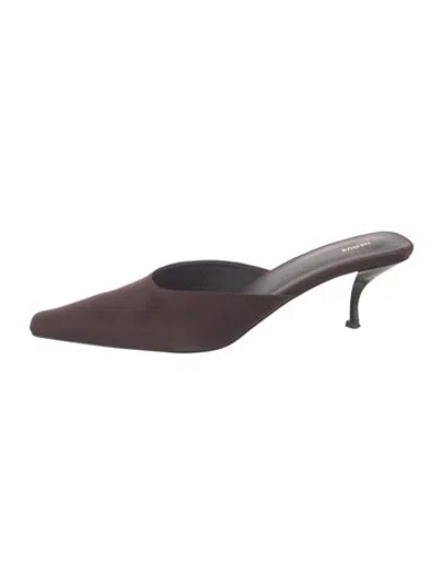 Pre-owned Neous Mules In Brown