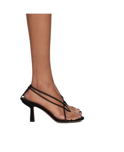 NEOUS OPEN TOE SEWING DETAILS HIGH-HEELED SANDALS