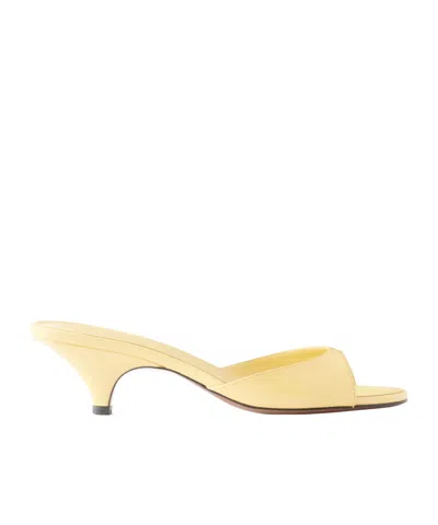 Neous Pale Yellow Opentoe Heeled Sandals
