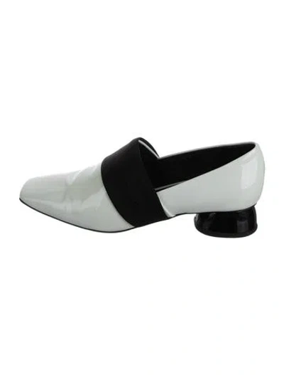 Pre-owned Neous Patent Leather Colorblock Pattern Mules In Multi