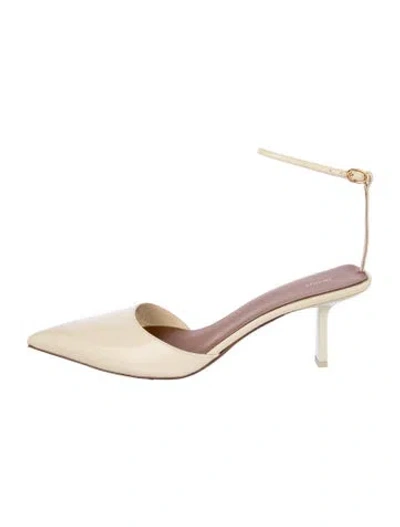 Pre-owned Neous Patent Leather Pumps In Neutrals