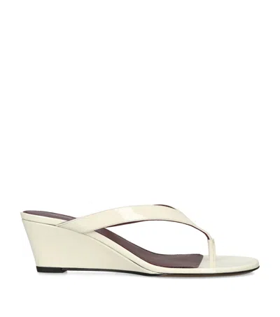 Neous Patent Leather Tercus Wedge Sandals 50 In White