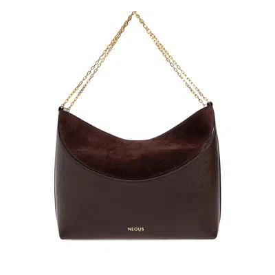 Neous Pavo Suede Chain-strap Tote Bag In Brown