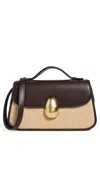 Neous Phoenix 1.0 Raffia Bag Natural/dark Chocolate