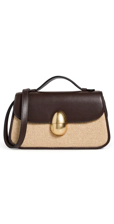 Neous Phoenix 1.0 Raffia Bag Natural/dark Chocolate