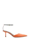 Neous Toliman Patent Pointed Toe Stiletto Pump In Orange