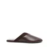Neous Leather Atik Slides In Brown