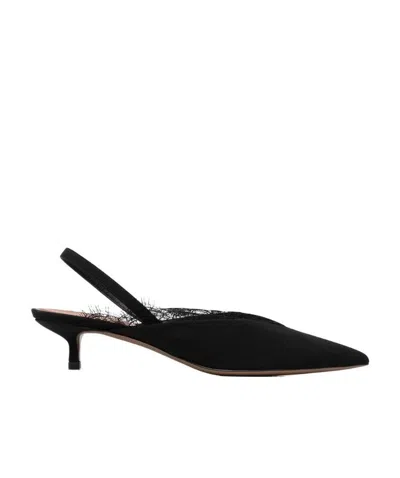 Neous Sling-back Suede Mules In Black