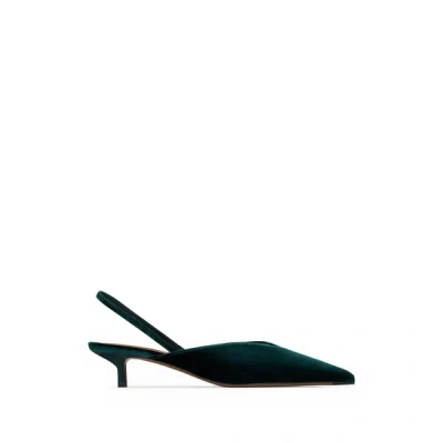 Neous Velvet Slingback In Green
