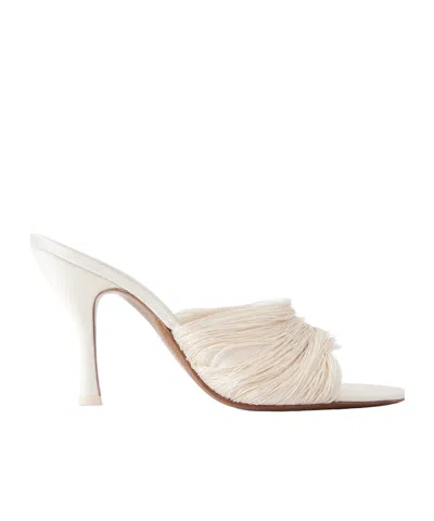 Neous Solid Color Woven Sandals In Neutral
