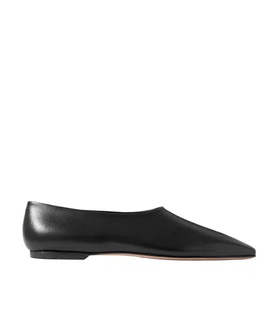 Neous Square-toed Ballet Flats In Black
