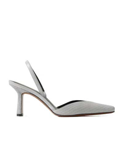 Neous Stiletto Heel Slingback Sandals In Gray