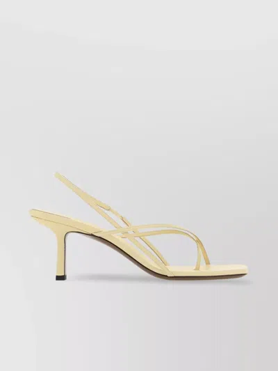 Neous Cream Leather Shamali Sandals In Metallic