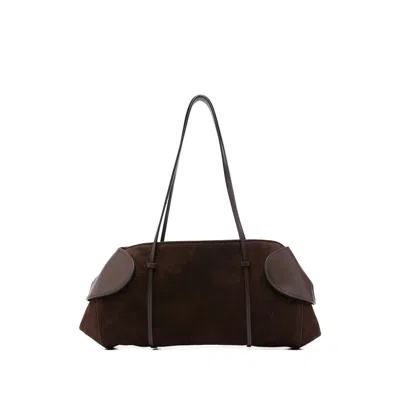 Neous Suede Shoulder Bag In Brown