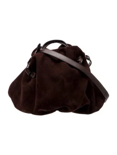 Pre-owned Neous Suede Shoulder Bag In Brown