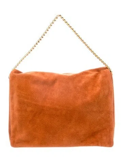Pre-owned Neous Suede Top Handle Bag In Brown