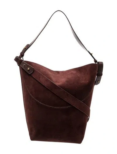 Pre-owned Neous Suede Tote In Brown