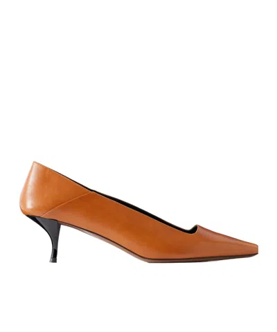 Neous Tasha Leather Pumps In Orange