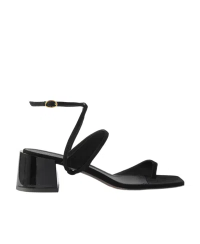 Neous Timir Square-toed Heels Sandals In Black