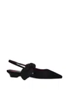 Neous Uba Bow-detail Flat Shoes In Black
